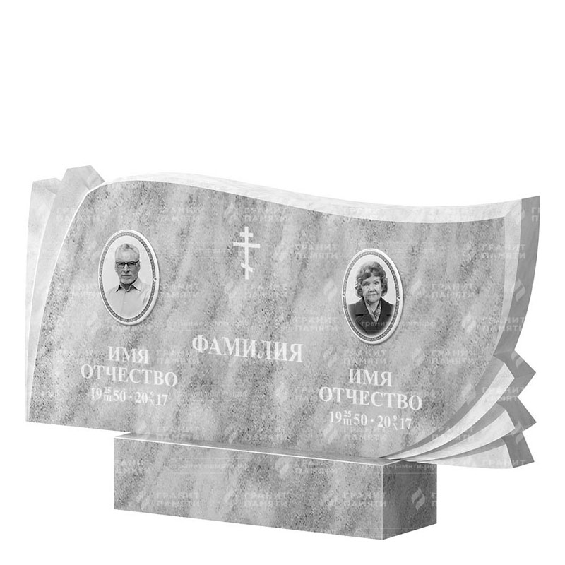 Памятники из мрамора в Дзержинске | Двойной мраморный памятник ФМ-265
