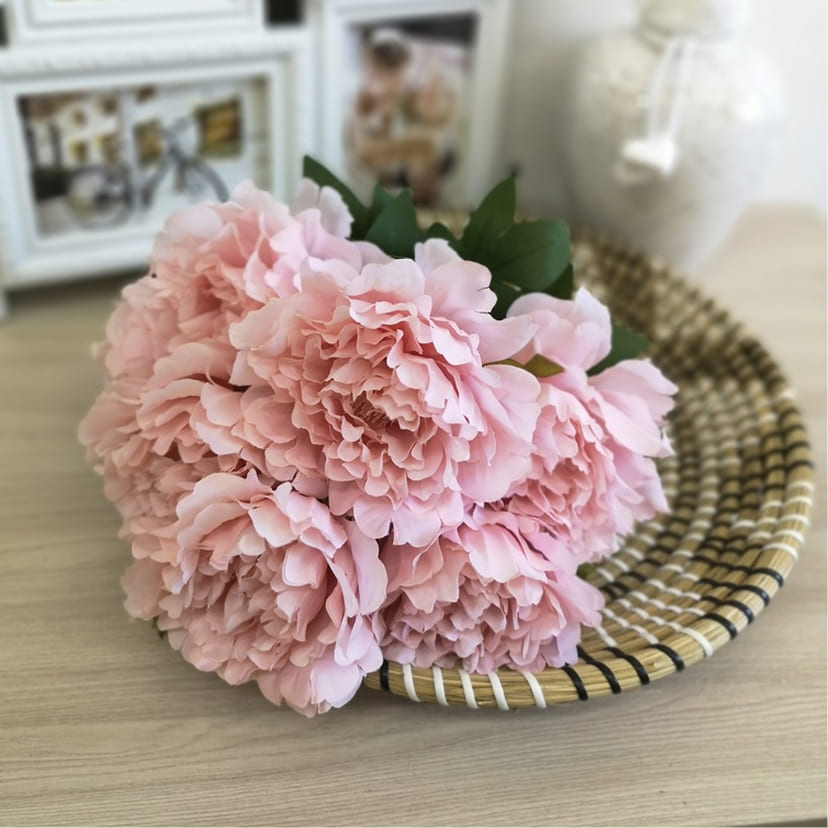 Искусственные цветы на могилу в Дзержинске | Цветы искусственные «Пионы», розовые, букет