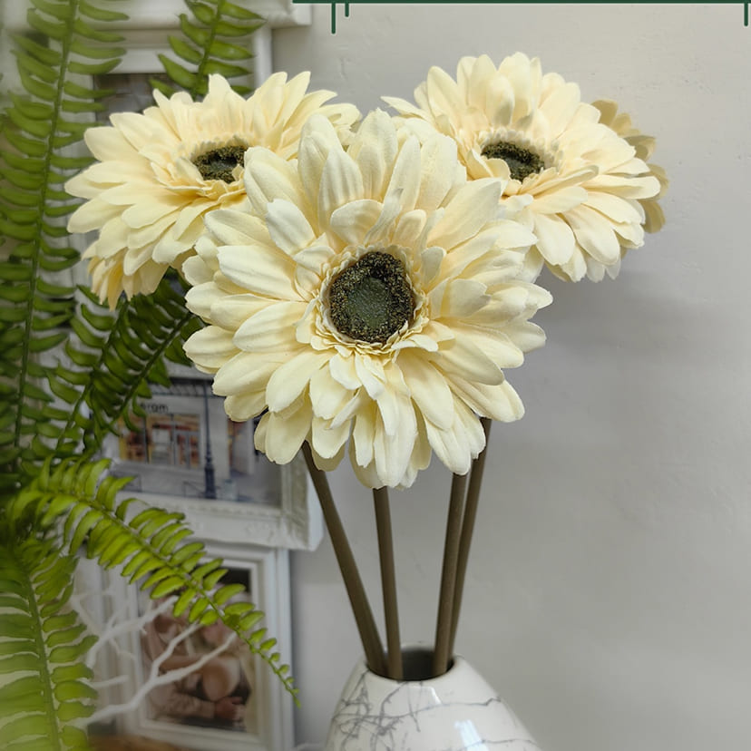 Искусственные цветы в Дзержинске | Цветок искусственный «Гербера», молочно-персиковая, одиночный