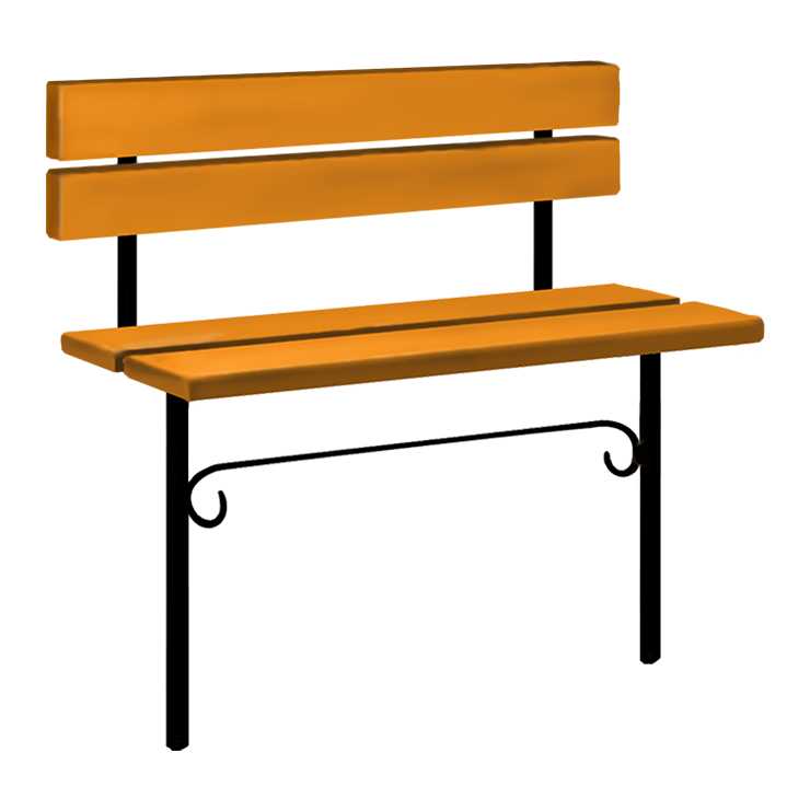 Металлические оградки, столы, скамейки в Дзержинске | Скамейка №4 со спинкой