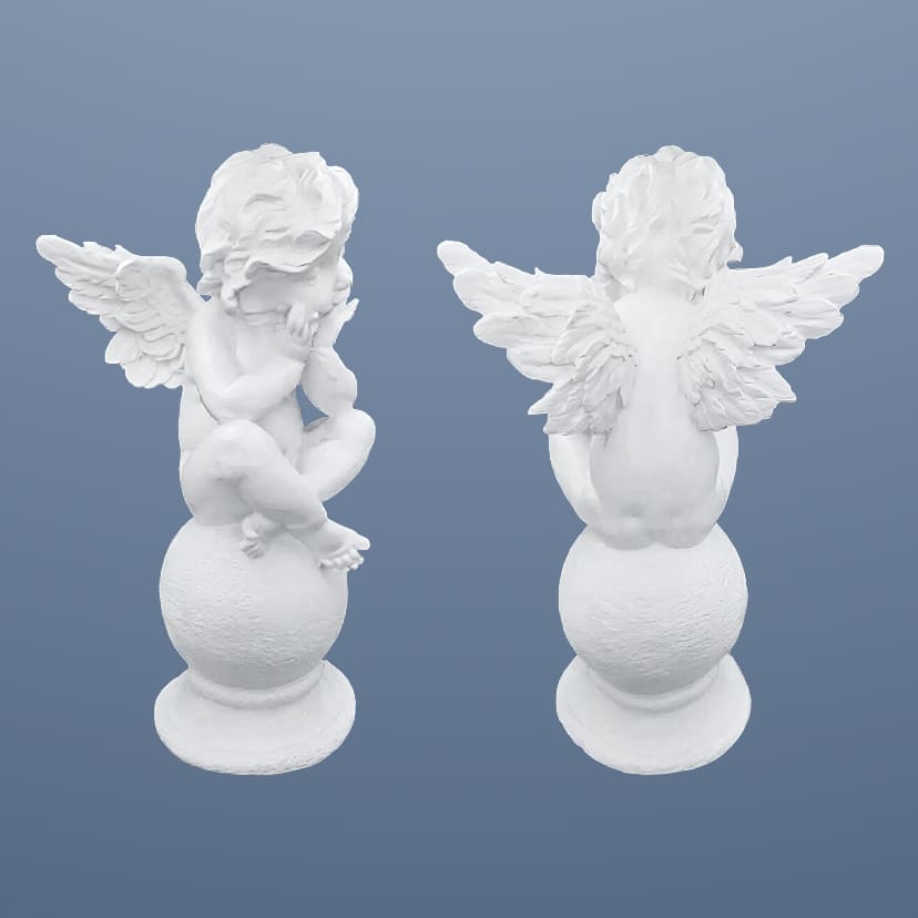 Скульптуры из искусственного мрамора в Дзержинске | Скульптура ангел на шаре №1