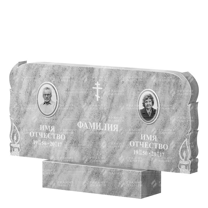 Памятники из мрамора в Дзержинске | Двойной мраморный памятник ФМ-133