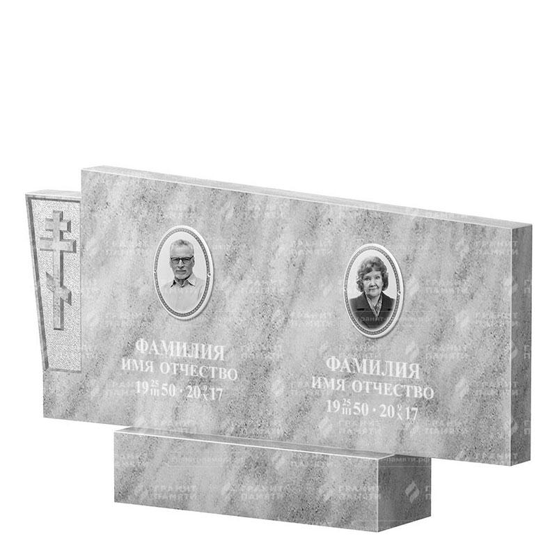 Памятники из мрамора в Дзержинске | Двойной мраморный памятник ФМ-137