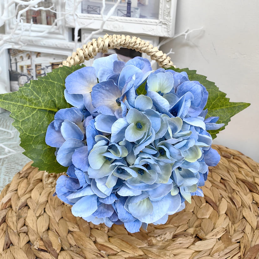 Искусственные цветы на могилу в Дзержинске | Цветок искусственный «Гортензия», голубая, одиночный