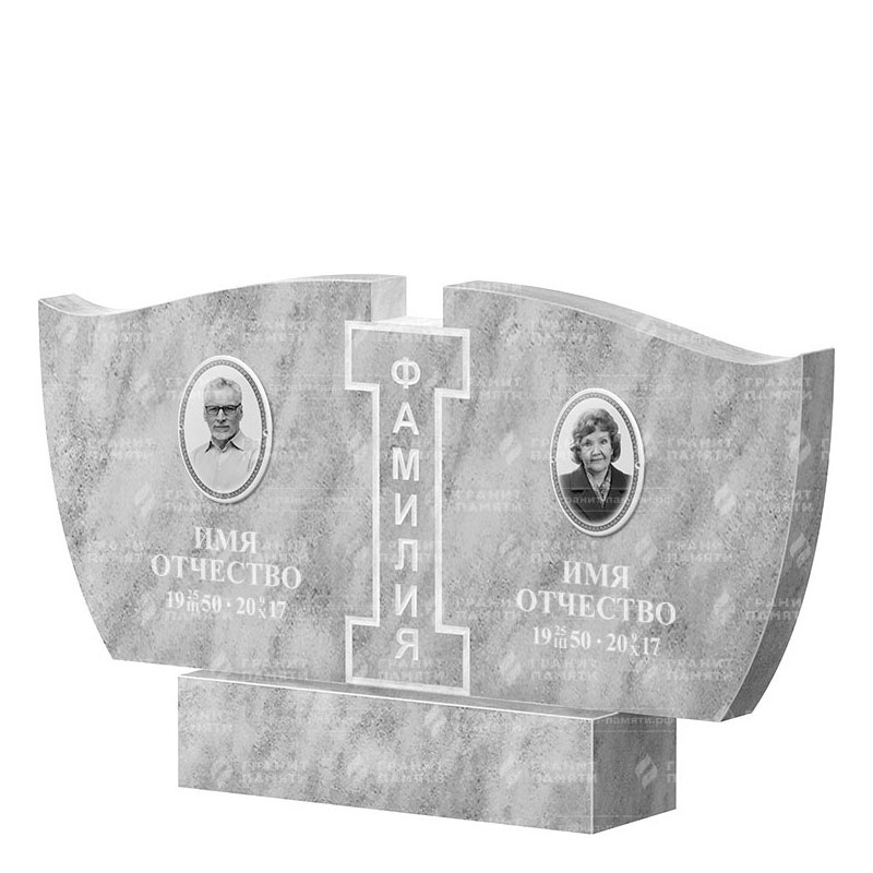 Памятники из мрамора в Дзержинске | Двойной мраморный памятник ФМ-138