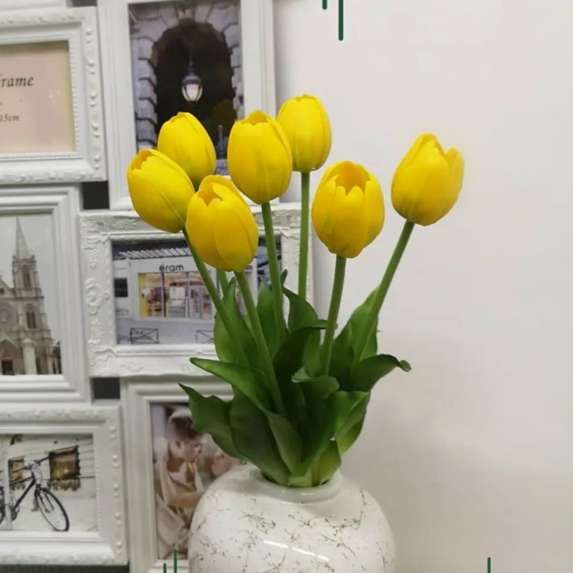 Искусственные цветы на могилу в Дзержинске | Цветы искусственные «Тюльпаны», желтые, букет