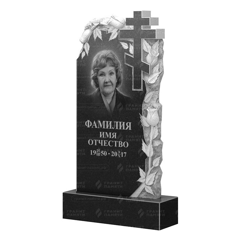 Памятники из гранита с цветами в Дзержинске | Гранитный памятник ФГ-088
