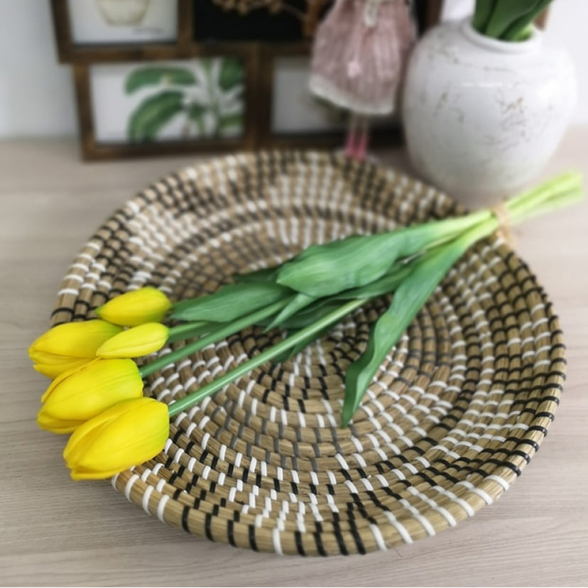 Искусственные цветы на могилу в Дзержинске | Цветы искусственные «Тюльпаны, бутоны», желтые, букет