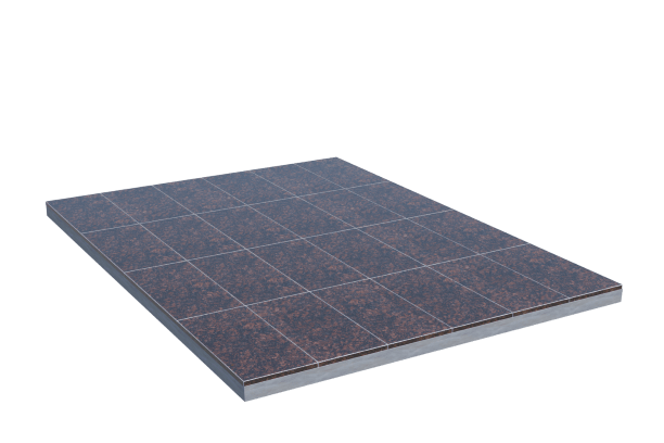 Площадки на могилу в Дзержинске | Площадка с облицовкой Дымовским гранитом