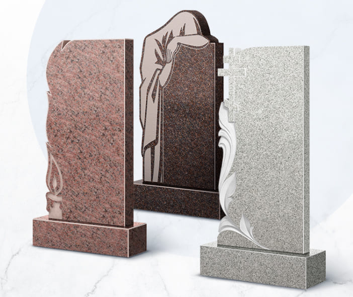 Скидки до 20% на памятники из цветного гранита