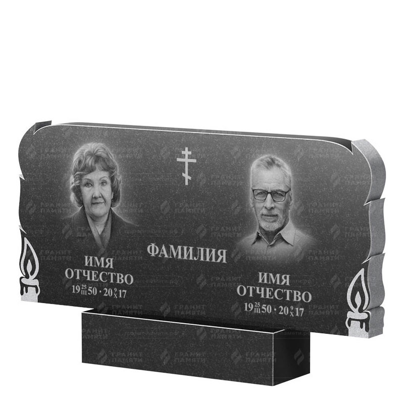 Памятники из гранита двойные в Дзержинске | Двойной гранитный памятник ФГ-133