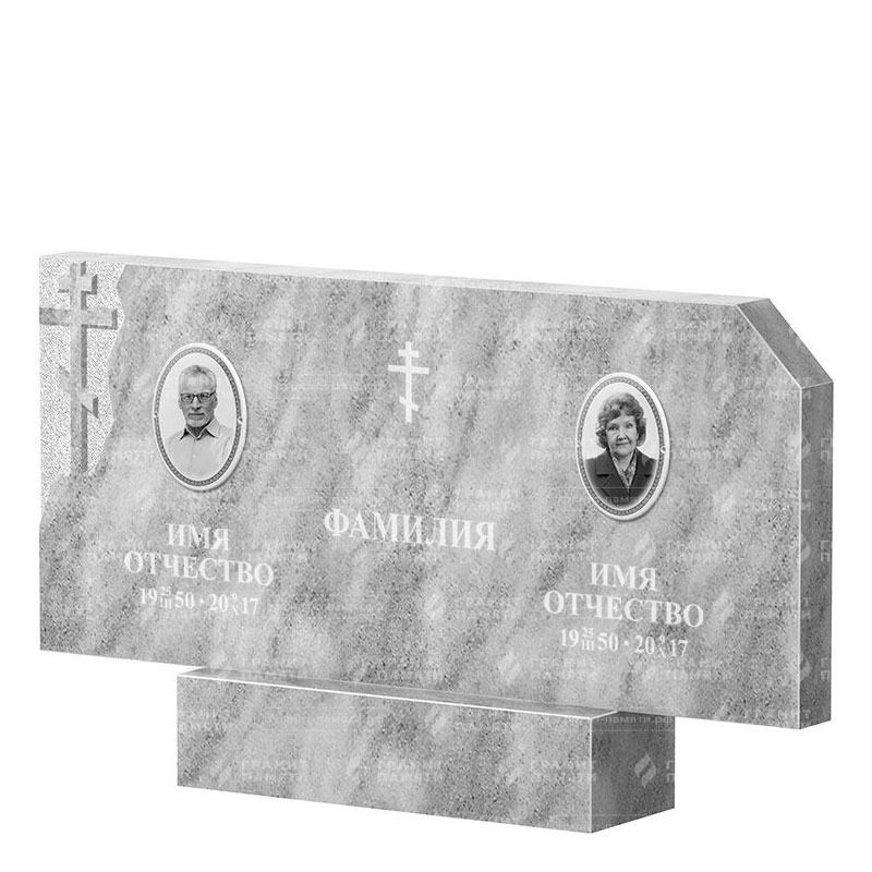 Памятники из мрамора в Дзержинске | Двойной мраморный памятник ФМ-134