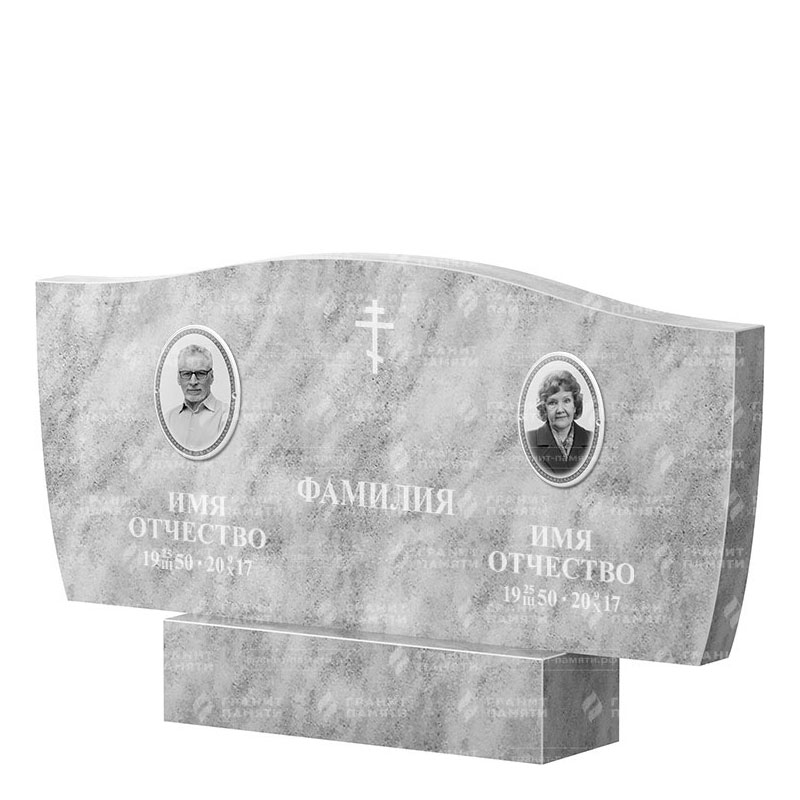 Памятники из мрамора в Дзержинске | Двойной мраморный памятник ФМ-258