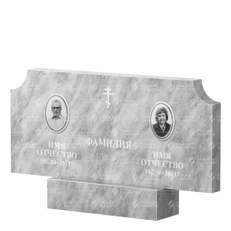 Памятники из мрамора в Дзержинске | Двойной мраморный памятник ФМ-253