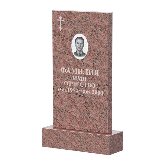 Памятники из цветного гранита в Дзержинске | Памятник из гранита Розалия Pink прямой