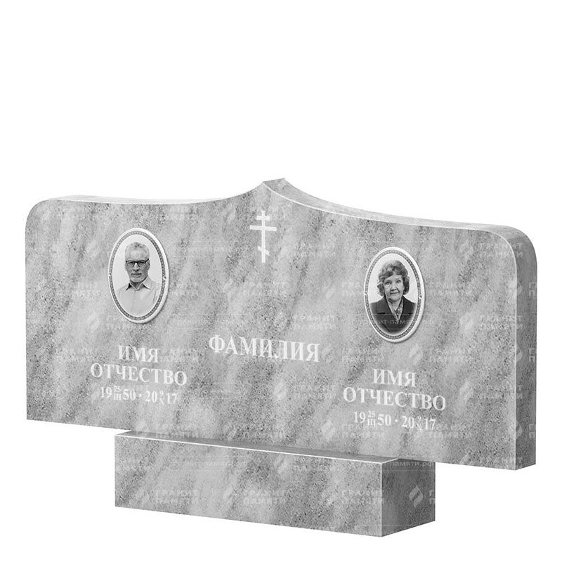 Памятники из мрамора в Дзержинске | Двойной мраморный памятник ФМ-260