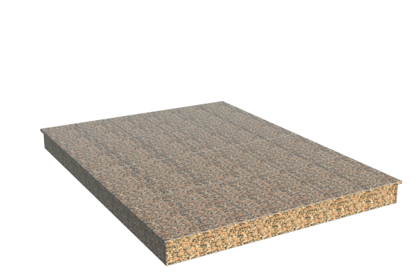 Площадки на могилу в Дзержинске | Площадка с вертикальной (15 см) облицовкой Южно-султаевским гранитом