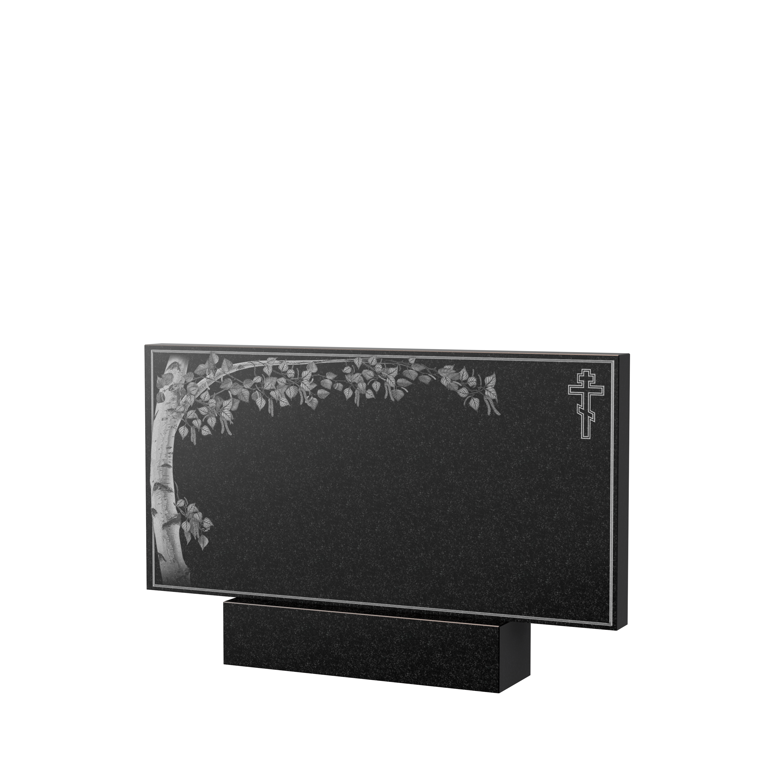 Гравировка на памятник в Дзержинске | Художественное оформление на гранитную стелу, рисунок ГХО-005