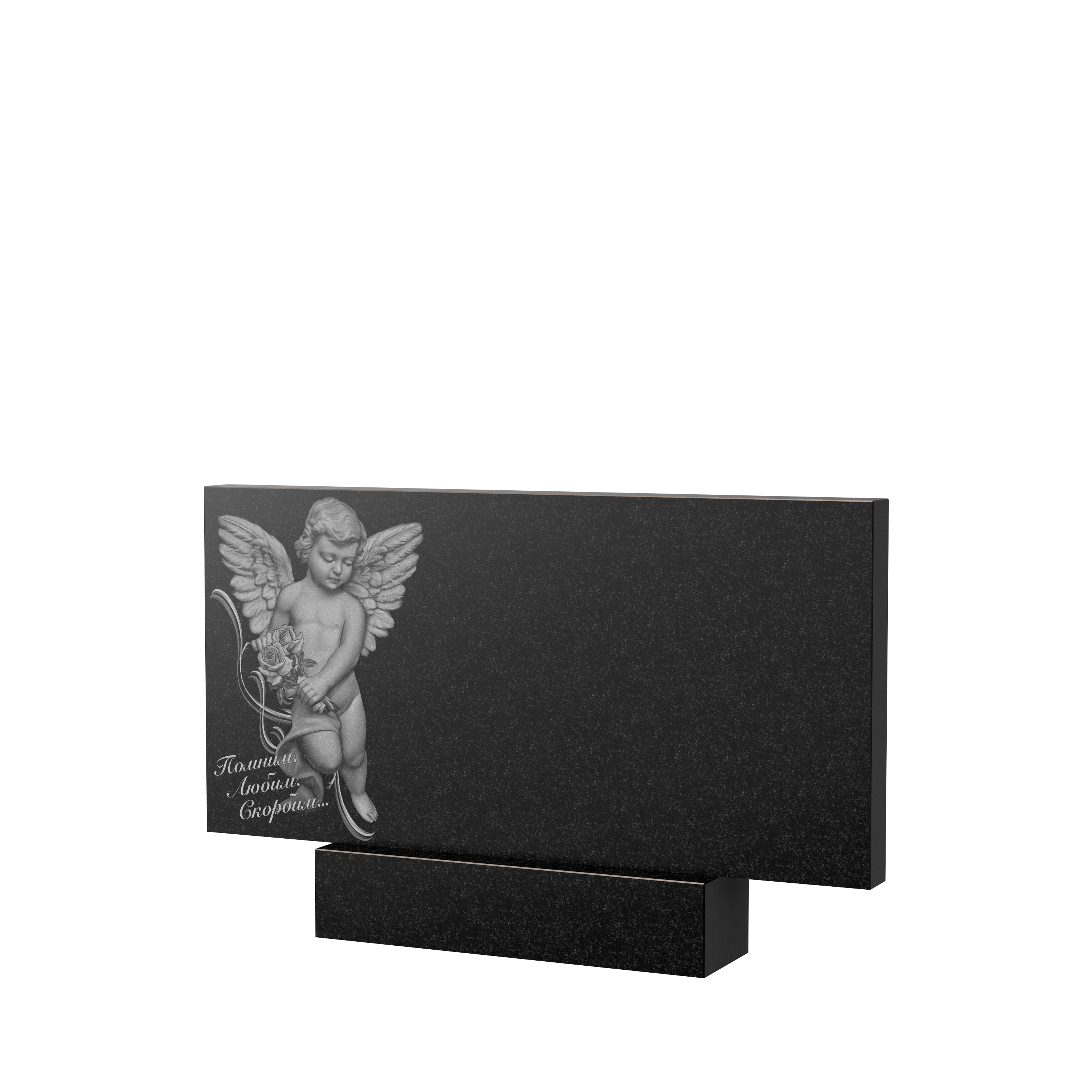 Гравировка на памятник в Дзержинске | Художественное оформление на гранитную стелу, рисунок ГХО-008