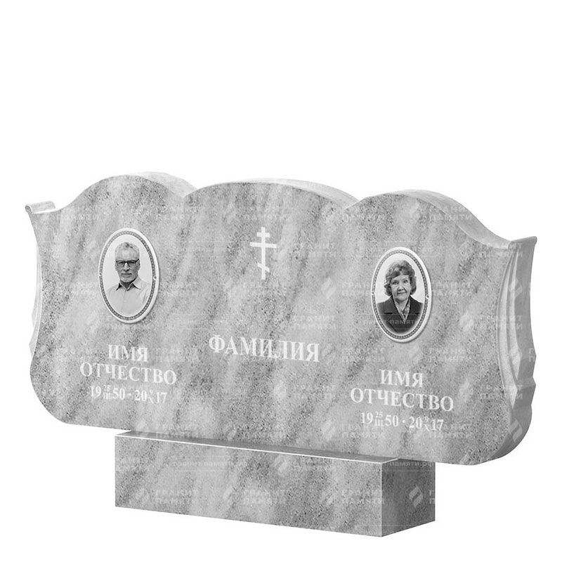 Памятники из мрамора в Дзержинске | Двойной мраморный памятник ФМ-261