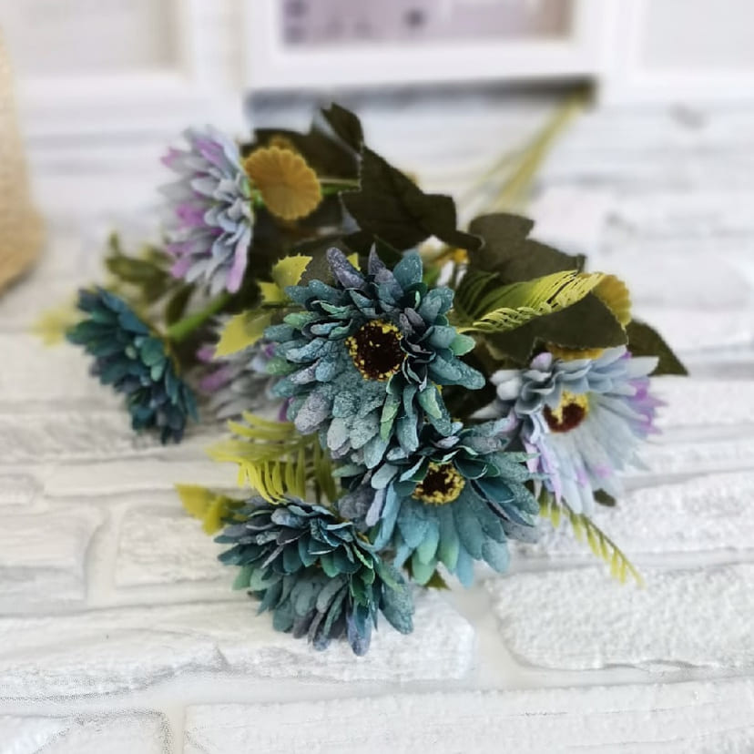 Искусственные цветы в Дзержинске | Цветы искусственные «Ромашки», фиолетово-голубые, букет