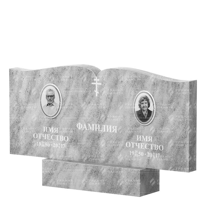 Памятники из мрамора в Дзержинске | Двойной мраморный памятник ФМ-259