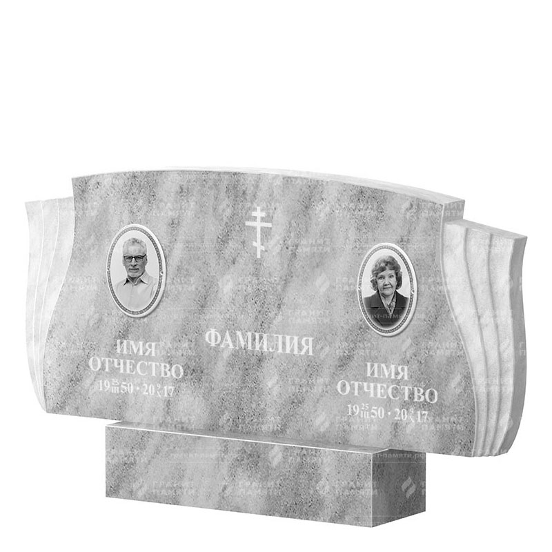 Памятники из мрамора в Дзержинске | Двойной мраморный памятник ФМ-264