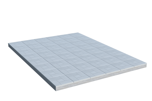 Площадки на могилу в Дзержинске | Площадка с тротуарной плиткой