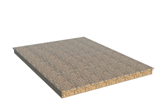 Площадки на могилу в Дзержинске | Площадка с вертикальной (10 см) облицовкой Южно-султаевским гранитом