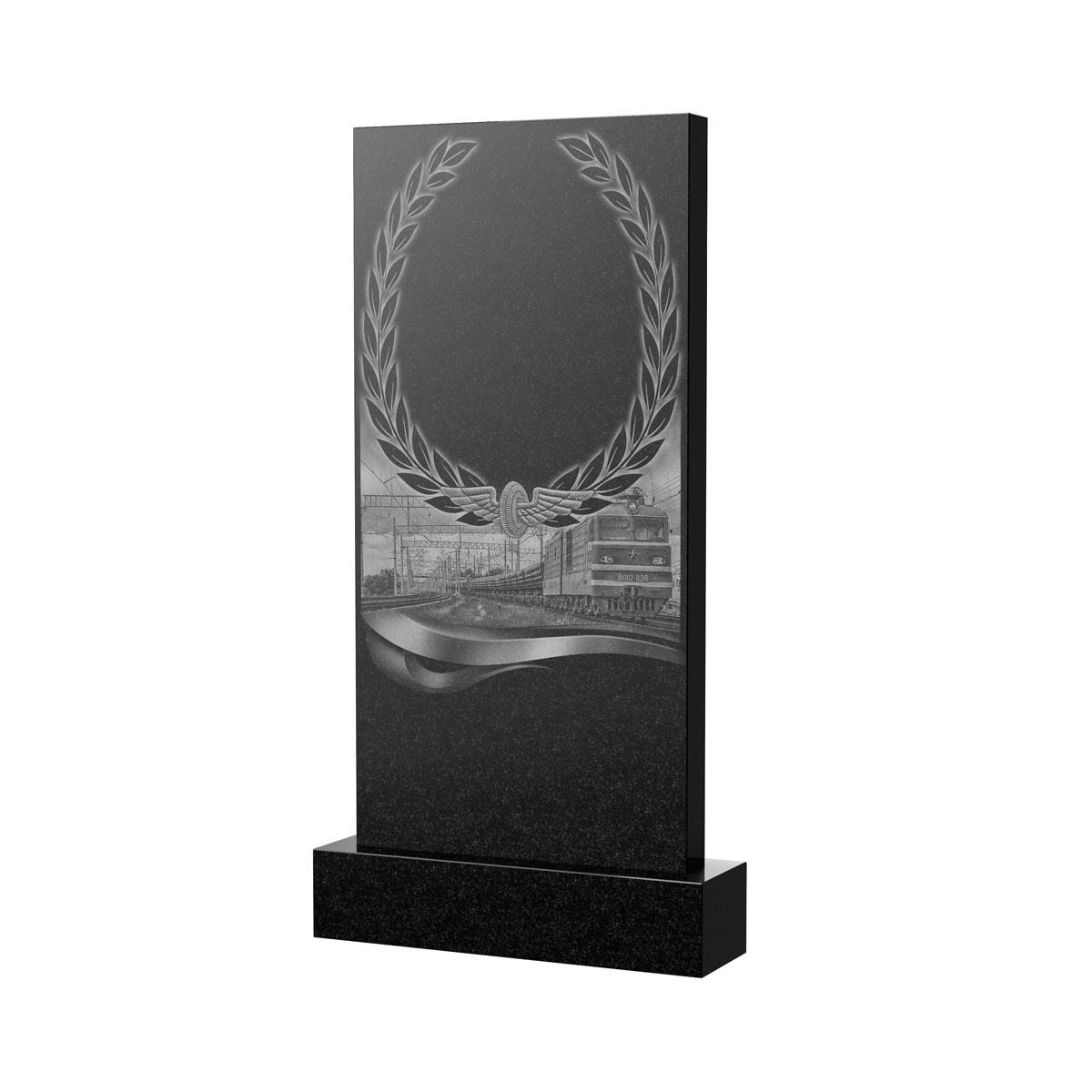 Гравировка на памятник в Дзержинске | Художественное оформление на гранитную стелу, рисунок ВХО-054