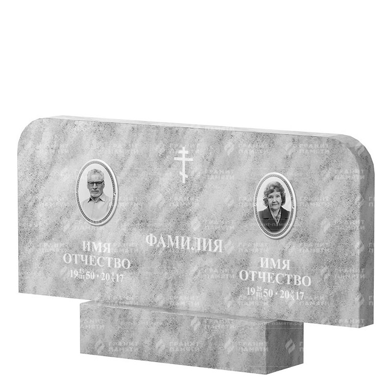 Памятники из мрамора в Дзержинске | Двойной мраморный памятник ФМ-254