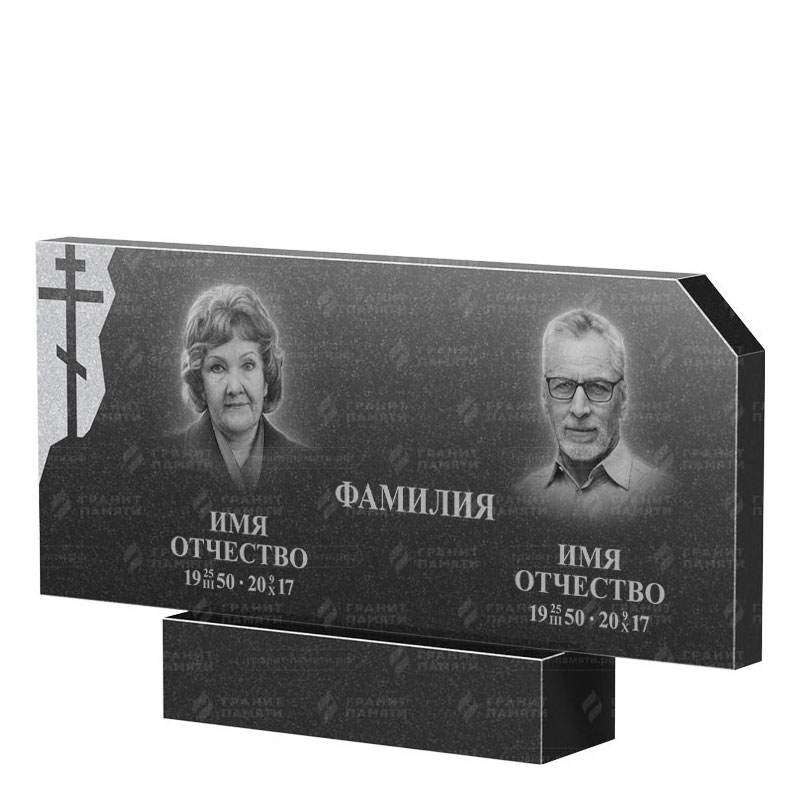 Памятники из гранита двойные в Дзержинске | Двойной гранитный памятник ФГ-134